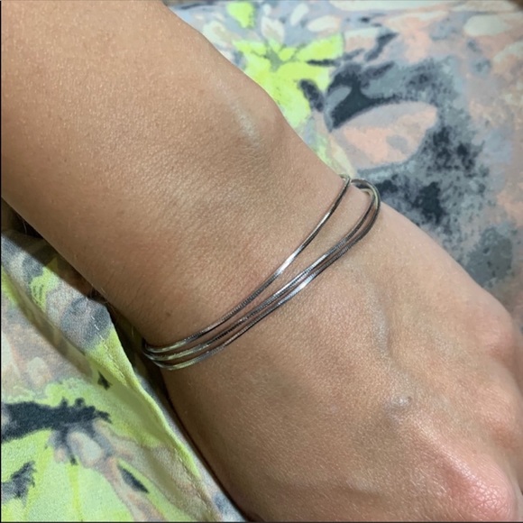 Sterling Silver 925 Three Chain Bracelet - Picture 5 of 5